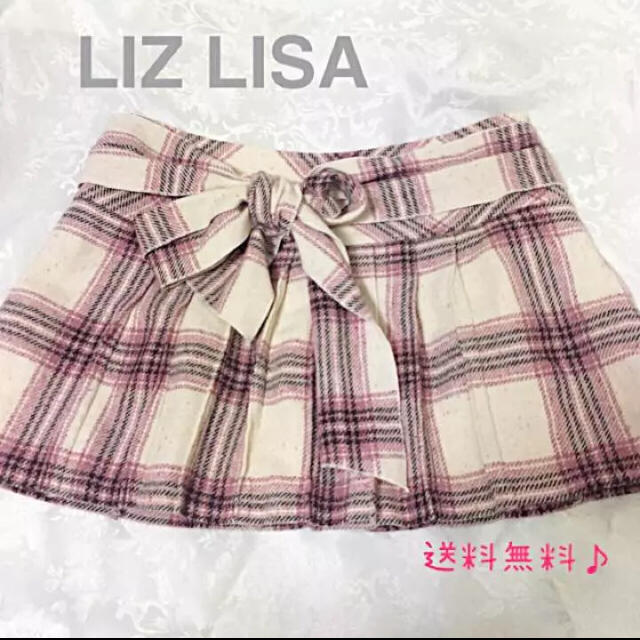 LIZ LISA(リズリサ)の☆送料無料☆美品 LIZ LISAリズリサ タータンチェック スカート リボン♪ レディースのスカート(ミニスカート)の商品写真