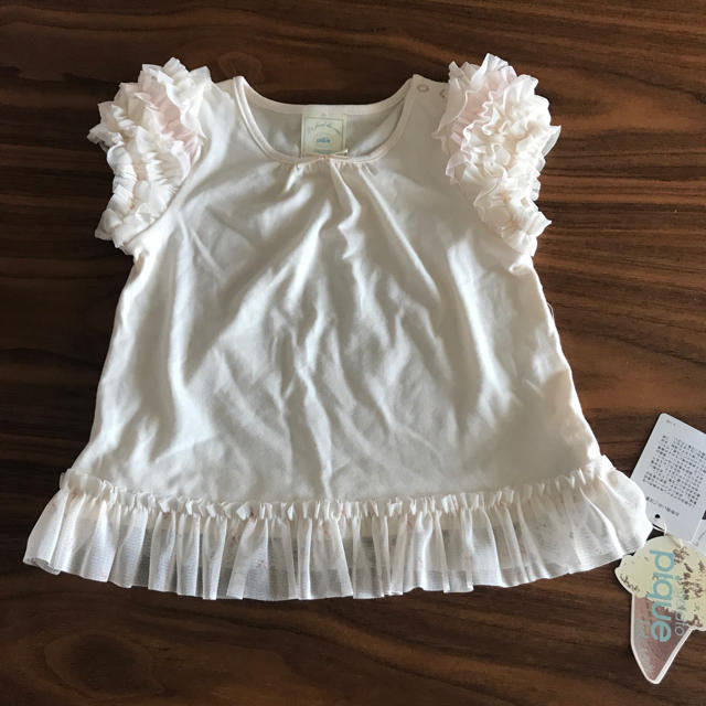 gelato pique(ジェラートピケ)の新品 ジェラートピケ フリルTシャツ 80 90 キッズ/ベビー/マタニティのベビー服(~85cm)(Ｔシャツ)の商品写真