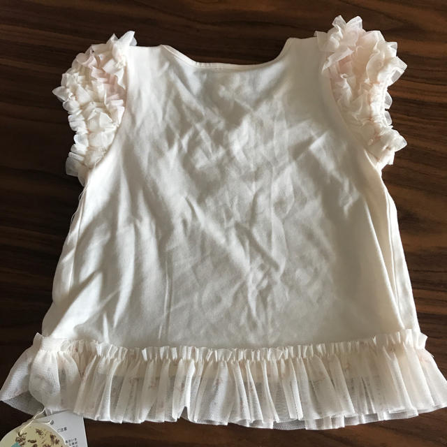 gelato pique(ジェラートピケ)の新品 ジェラートピケ フリルTシャツ 80 90 キッズ/ベビー/マタニティのベビー服(~85cm)(Ｔシャツ)の商品写真