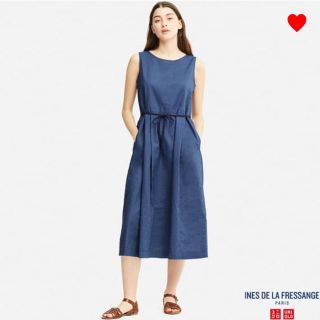 ユニクロ(UNIQLO)のユニクロ イネス リネンブレンドAラインワンピース(ロングワンピース/マキシワンピース)