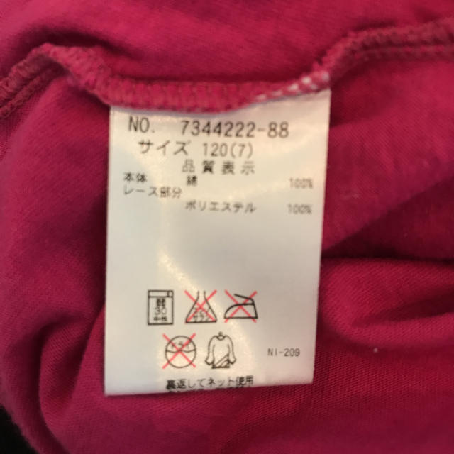 ANNA SUI mini(アナスイミニ)のアナスイミニ カットソー 120cm  ピンク ANNA SUI mini キッズ/ベビー/マタニティのキッズ服女の子用(90cm~)(Tシャツ/カットソー)の商品写真