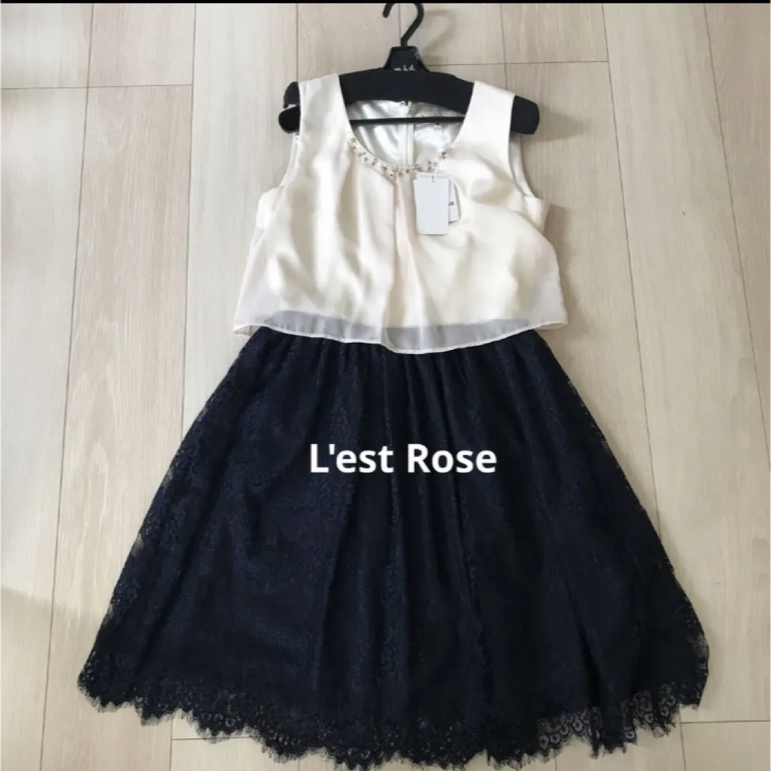 L'EST ROSE(レストローズ)の新品 レース ワンピース レディースのワンピース(ひざ丈ワンピース)の商品写真