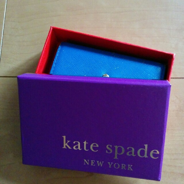 kate spade new york(ケイトスペードニューヨーク)のKate spade ケイトスペード　名刺入れ　ブルー レディースのファッション小物(名刺入れ/定期入れ)の商品写真