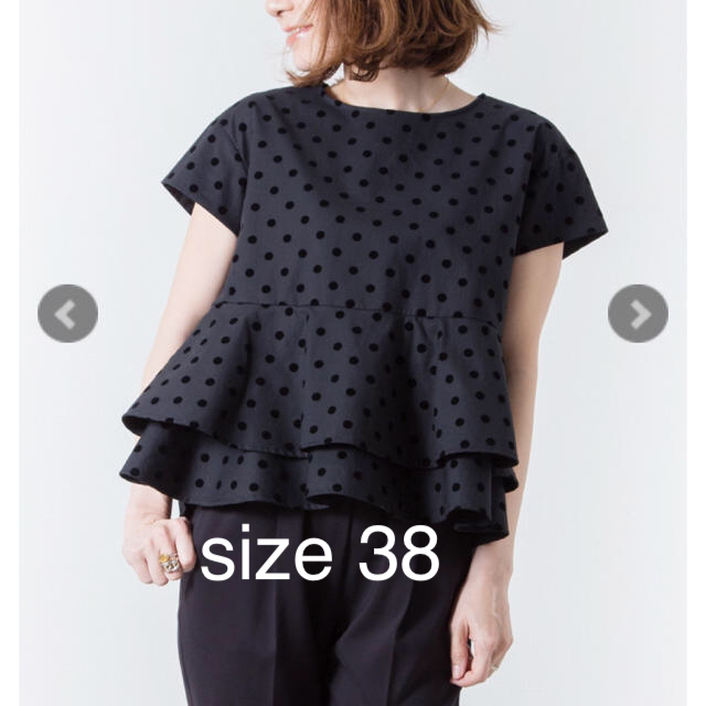 yori フロッキードットカラーTee セール商品 オンラインストア超特価 yori 2022SP フロッキードットカラーtee Tシャツ/カットソー(半袖/袖なし)