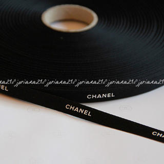 シャネル(CHANEL)のシャネル リボン ブラック×ホワイト 3m(その他)