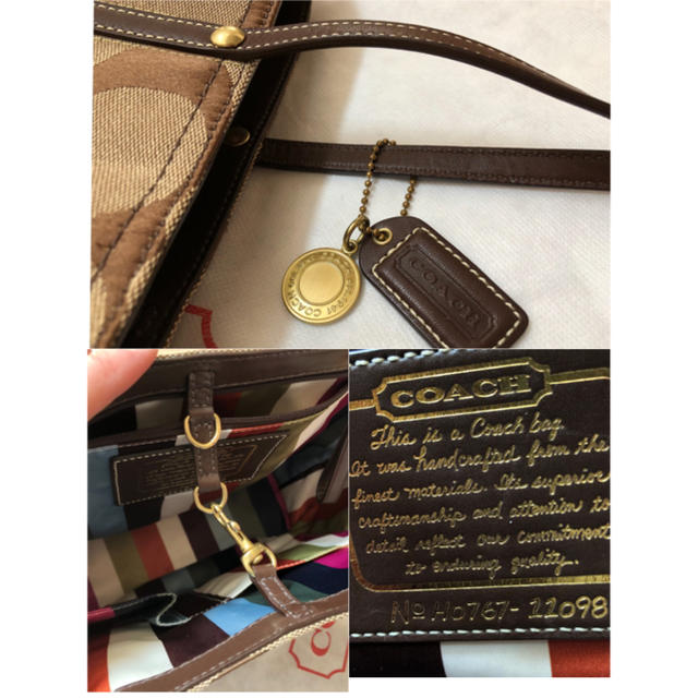 COACH(コーチ)のコーチシグネチャー☆美品 レディースのバッグ(トートバッグ)の商品写真