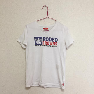 ロデオクラウンズ(RODEO CROWNS)のRCWBロデオクラウンズTシャツ白ホワイトSM(Tシャツ(半袖/袖なし))