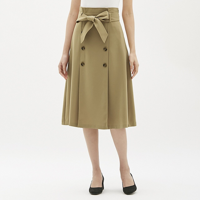 GU(ジーユー)のフレアスカート レディースのスカート(ひざ丈スカート)の商品写真