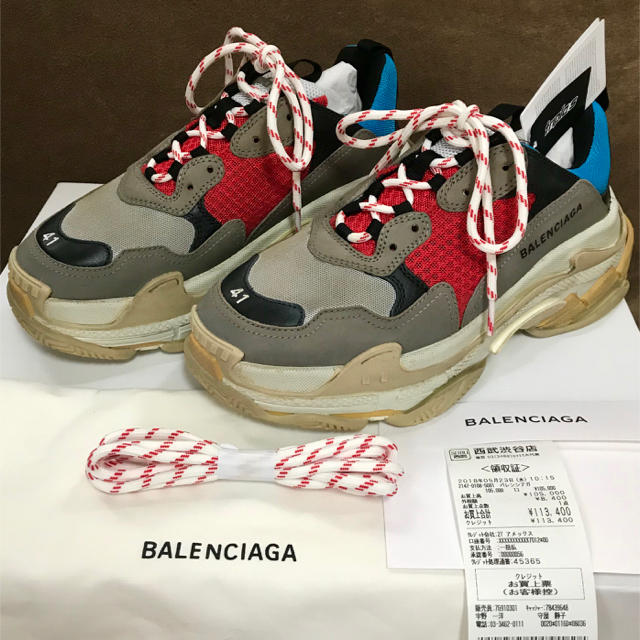 Balenciaga(バレンシアガ)の即日発送 41 BALENCIAGA triple s 渋谷西武店購入 国内品 メンズの靴/シューズ(スニーカー)の商品写真