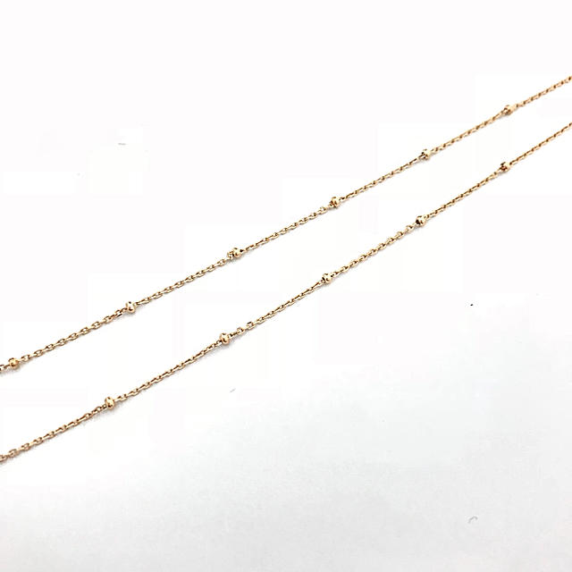 STAR JEWELRY(スタージュエリー)の新品仕上済 スタージュエリー K18PG ボールチェーンネックレス レディースのアクセサリー(ネックレス)の商品写真