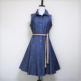 トミーヒルフィガー(TOMMY HILFIGER)の純ちゃん様専用　新品【トミーヒルフィガー】デニムワンピース/ネイビーM(ひざ丈ワンピース)