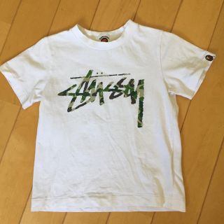 アベイシングエイプ(A BATHING APE)のBAPE  kids×stussyコラボT 110センチ(Tシャツ/カットソー)