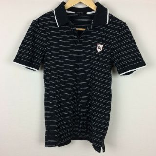 バーバリーブラックレーベル(BURBERRY BLACK LABEL)の美品 BURBERRY BLACK LABEL 半袖ポロシャツ ブラック 2(ポロシャツ)