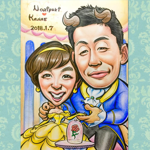 結婚式♡ウェルカムボード♡美女と野獣アレンジ♡*♪