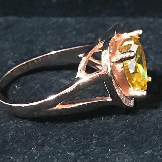 新品✨シトリントパーズ💍ハートリング💕ジェムストーン14ktローズゴールド レディースのアクセサリー(リング(指輪))の商品写真