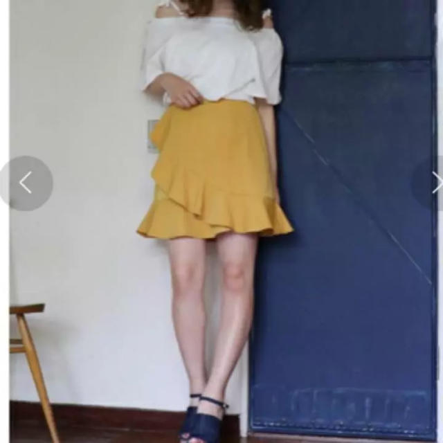 dazzlin(ダズリン)のイエロー💓フリルスカート レディースのスカート(ミニスカート)の商品写真