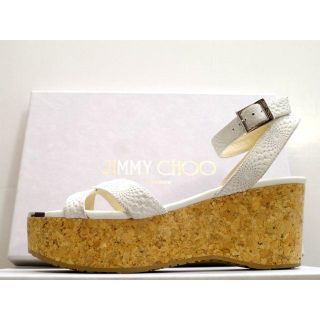 ジミーチュウ(JIMMY CHOO)の7万★JIMMYCHOO ジミーチュウ PANTHER コルクウエッジ サンダル(サンダル)