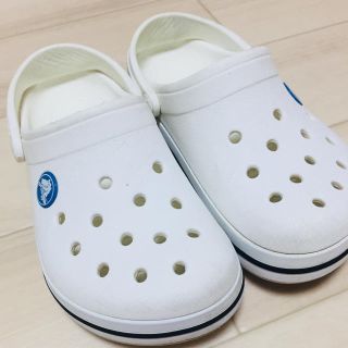 クロックス(crocs)のクロックス 白 10 11表記     18㎝(サンダル)