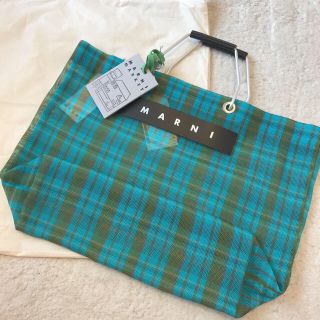 マルニ(Marni)の正規品 マルニフラワーカフェ ストライプトートバッグ チェック(トートバッグ)