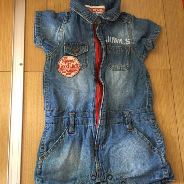 JUNK STORE(ジャンクストアー)のデニム つなぎ キッズ/ベビー/マタニティのベビー服(~85cm)(カバーオール)の商品写真