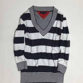 トミーヒルフィガー(TOMMY HILFIGER)のtommy レディース ボーダーニット(ニット/セーター)