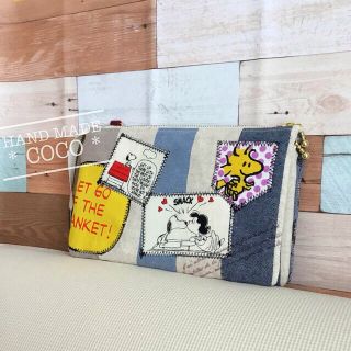 スヌーピー(SNOOPY)の＊ハンドメイド＊スヌーピー❤︎4wayバッグ ❤︎お財布バッグ /ポシェット(バッグ)