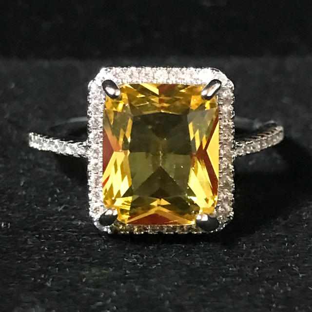 新品✨ファッションジュエリー💍トパーズジェムストーン💍スターリングs925 レディースのアクセサリー(リング(指輪))の商品写真