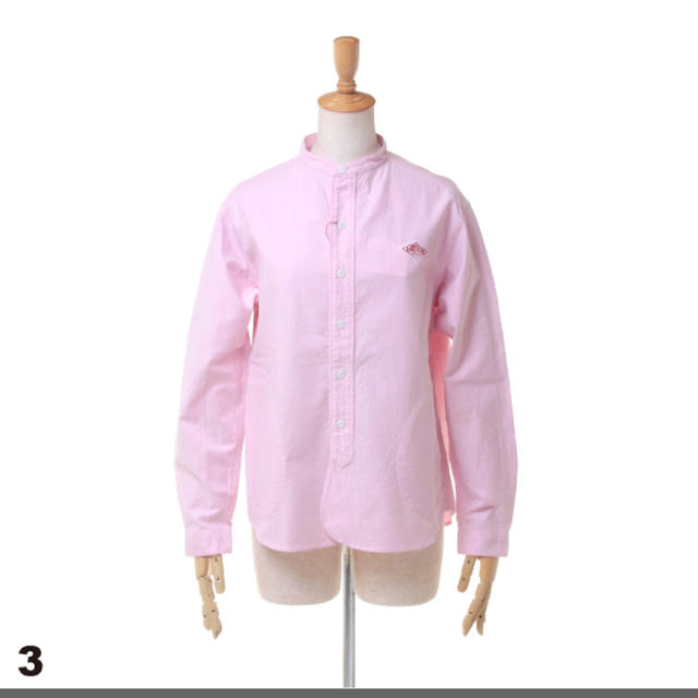 DANTON(ダントン)の新品タグ付き バンドカラーシャツ ピンク36 レディースのトップス(シャツ/ブラウス(長袖/七分))の商品写真