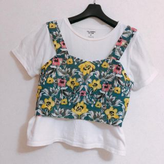 ダブルクローゼット(w closet)の【新品未使用】wcloset❤︎花柄後ろレースアップビスチェ(キャミソール)