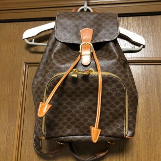 セリーヌ(celine)のCéline セリーヌ ヴィンテージ リュックサック マカダム柄 美品(リュック/バックパック)