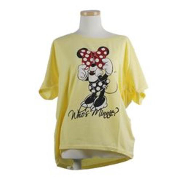 【新品・未使用】肩開きＴシャツ ミニーマウス レディースのトップス(Tシャツ(半袖/袖なし))の商品写真
