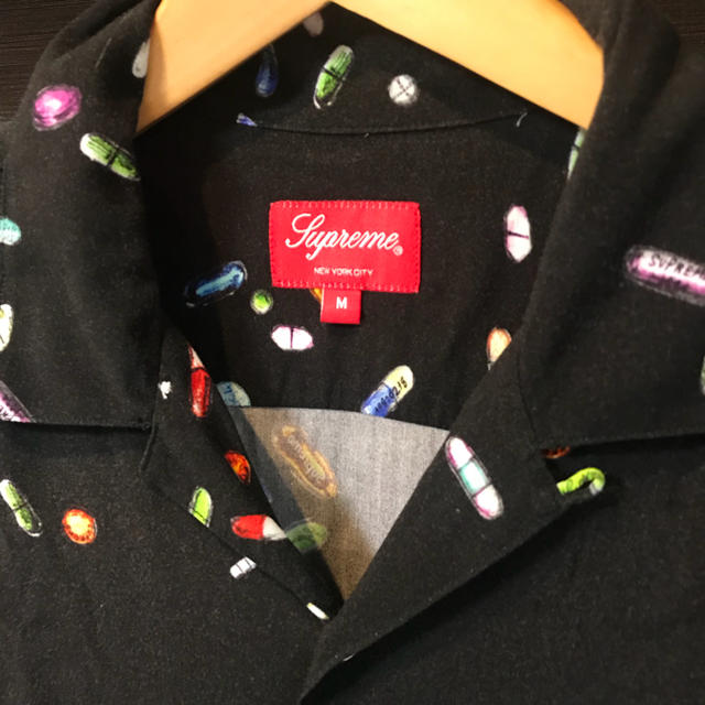 週末値下げ★supreme  pills rayon shirt  黒 1