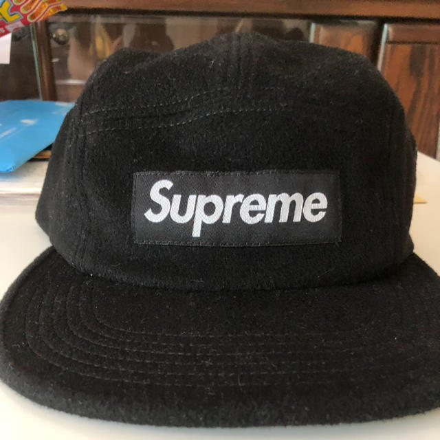 Supreme Wool Camp Cap 17fw ブラック 黒