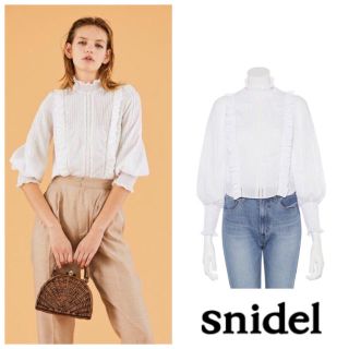 スナイデル(SNIDEL)の新品♡タグ付き♡snidelコットンレースブラウス(シャツ/ブラウス(長袖/七分))