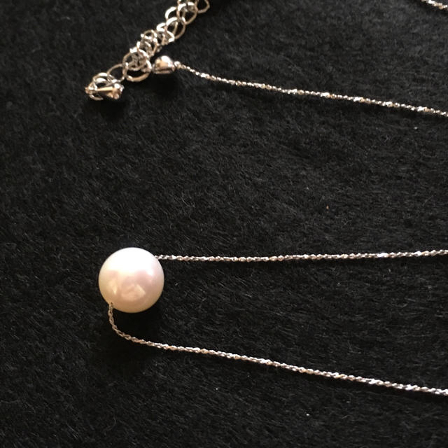 本真珠 淡水パール 一粒スウィングネックレス 8ミリ珠の通販 by yoraku's shop｜ラクマ