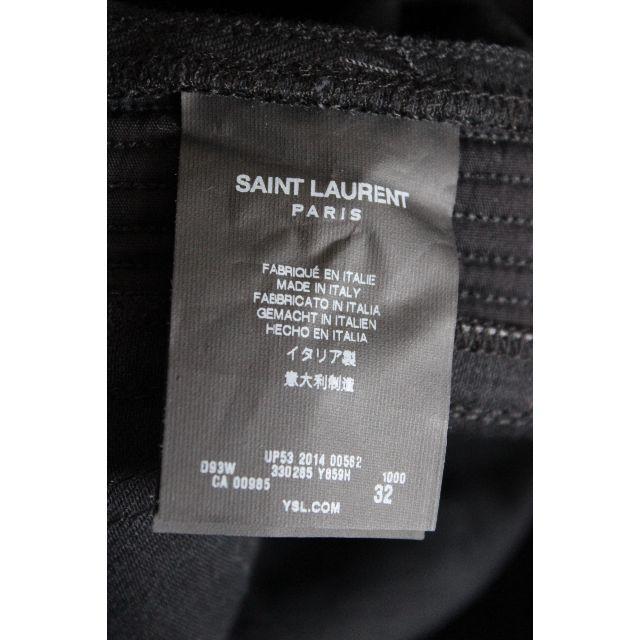 Saint Laurent - 正規品 サンローランパリ ジップ レザー切り替え