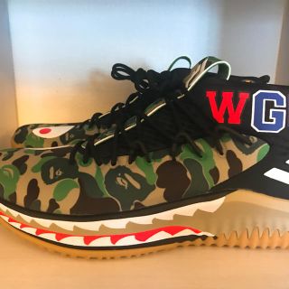 アベイシングエイプ(A BATHING APE)のadidas bape DAME4 camo green 27.5新品(スニーカー)