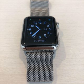 アップルウォッチ(Apple Watch)のApple Watch（初代）ステンレススチール 42mm ミラネーゼループ(腕時計(デジタル))