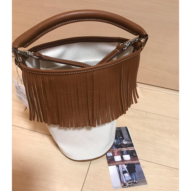 ayako Fringe Bucket Bag/camel フリンジバッグ