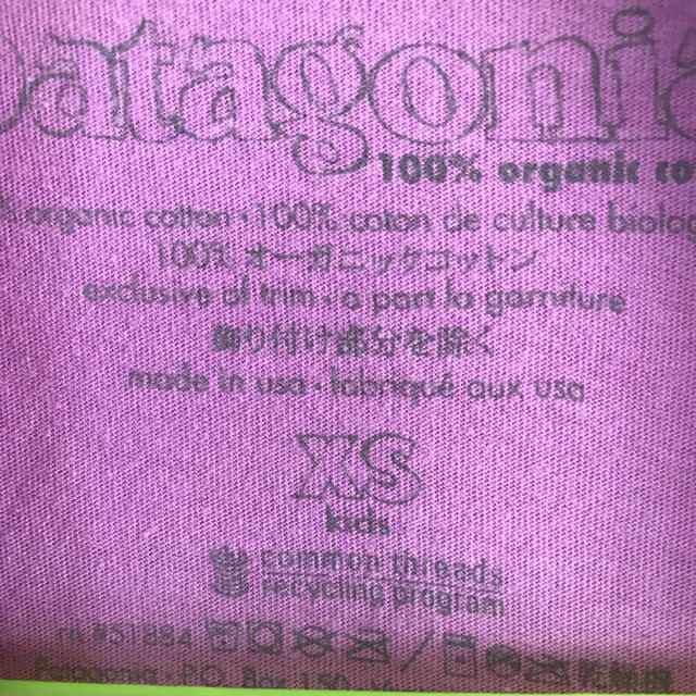 patagonia(パタゴニア)のゆっこ様専用 パタゴニア キッズ XS Tシャツ ★オーガニックコットン★ キッズ/ベビー/マタニティのキッズ服女の子用(90cm~)(Tシャツ/カットソー)の商品写真