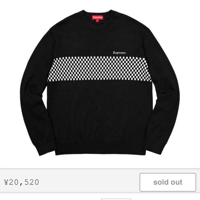 Supreme(シュプリーム)の※最安値※定価以下supreme checkerd panel crewneck メンズのトップス(ニット/セーター)の商品写真