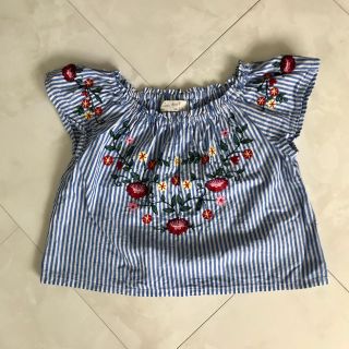 ザラ(ZARA)のザラ 売り切れ 刺繍トップス 122(Tシャツ/カットソー)