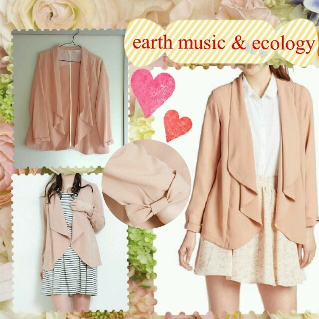 earth music & ecology(アースミュージックアンドエコロジー)の【お取り置き中】ニュアンスジャケット レディースのジャケット/アウター(テーラードジャケット)の商品写真