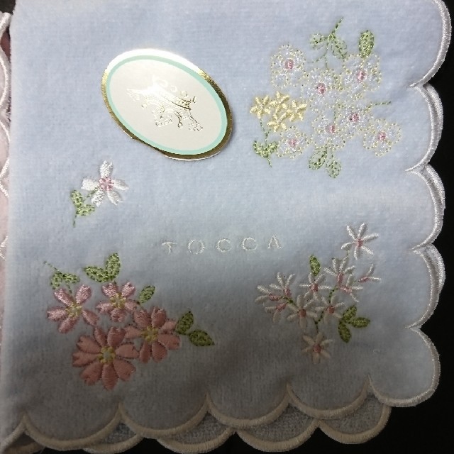 TOCCA(トッカ)のTOCCA タオルハンカチ ピンク ブルー セット オンワード樫山 レディースのファッション小物(ハンカチ)の商品写真