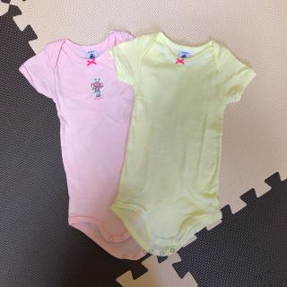 プチバトー(PETIT BATEAU)の専用♡未使用♡プチバトー ロンパース 2枚セット(ロンパース)