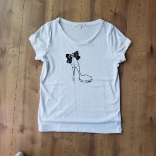 プロポーションボディドレッシング(PROPORTION BODY DRESSING)の未使用品☆パール付き白Tシャツ(Tシャツ(半袖/袖なし))