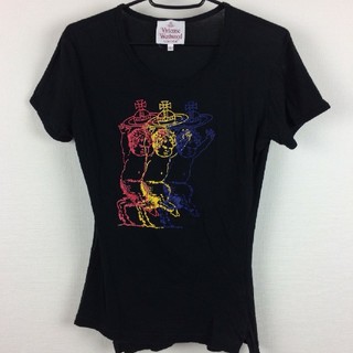 ヴィヴィアンウエストウッド(Vivienne Westwood)の美品 ヴィヴィアンウエストウッド 半袖Tシャツ ブラック サイズS(Tシャツ(半袖/袖なし))