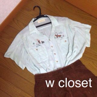 ダブルクローゼット(w closet)のw closet 刺繍ブラウス(シャツ/ブラウス(半袖/袖なし))