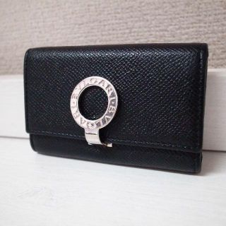 ブルガリ(BVLGARI)の正規品♡最安値♡ブルガリ　キーケース　ロゴクリップ　黒　レザー　バッグ　財布(キーケース)