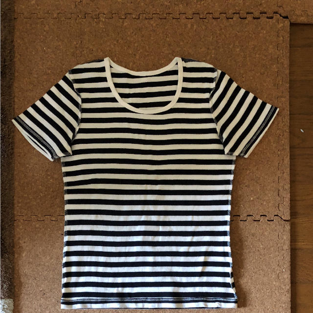 MUJI (無印良品)(ムジルシリョウヒン)の無印良品 ボーダーカットソー レディースのトップス(Tシャツ(半袖/袖なし))の商品写真